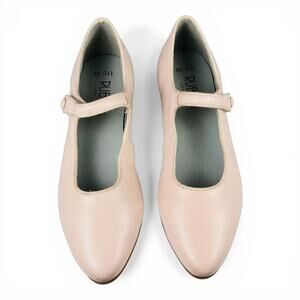 Ruby Label Blush Pink Leather Mary Jane Ballet Flats Pointed Toe EU 38